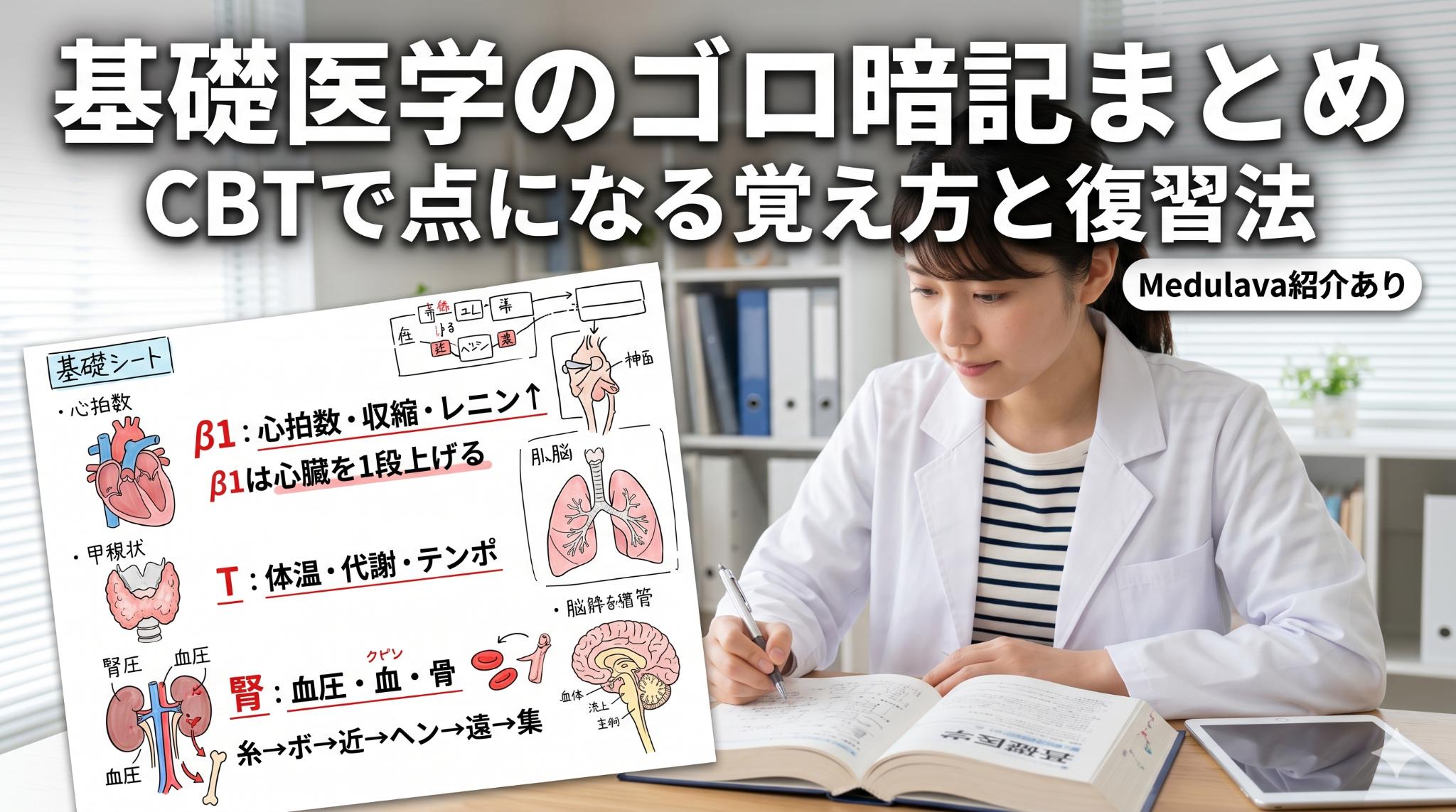 基礎医学のゴロ暗記まとめ|CBTで点になる覚え方と復習法
