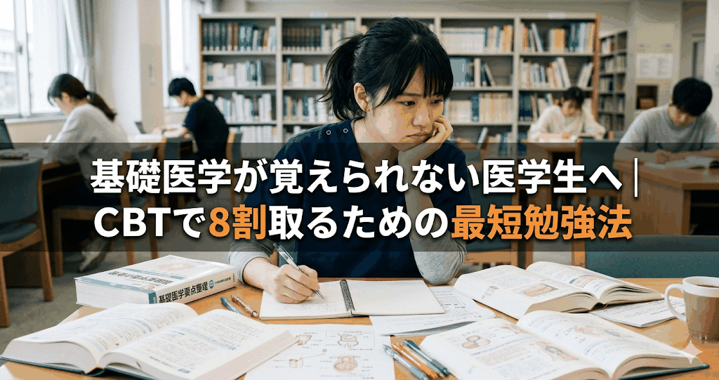 基礎医学が覚えられない医学生へ|CBTで8割取るための最短勉強法